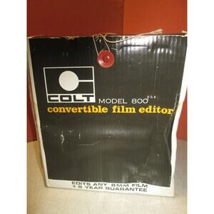 Vintage NEW COLT Model 800 Convertible Film Editor – Dual 8mm, Original Box